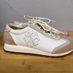 Tory Burch White and Tan Women's Sneakers
